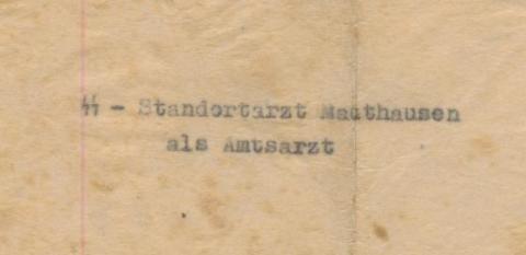 Interesting document from KL Mauthausen, about a forensic study of a corpse of a prisoner, handsigned by prominent doctor of the camp! 