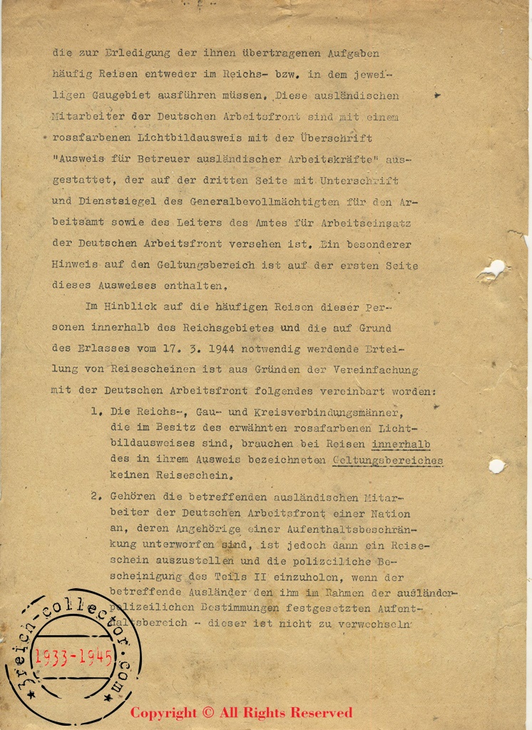 WW2 Concentration camp KL original items - WW II - Rare document issued ...